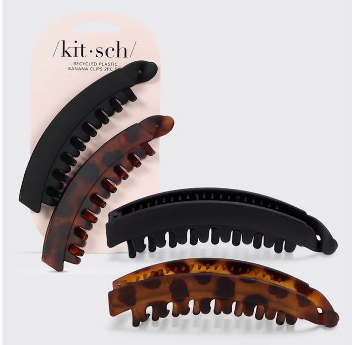 Banana Clip 2pc - Black & Tortise - Molly + Kate