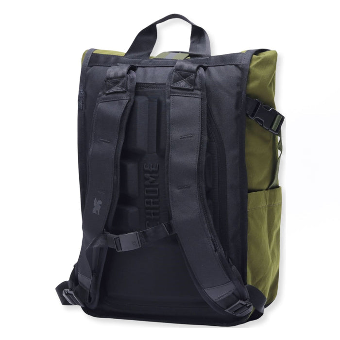 The back of the Barrage 18L in green #color_moss x