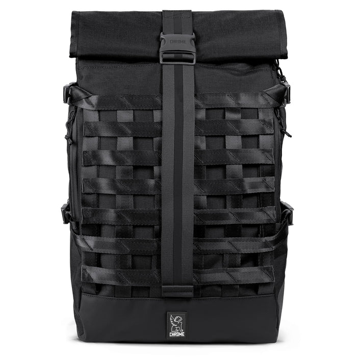 Front of the Barrage backpack 34L in black #color_black