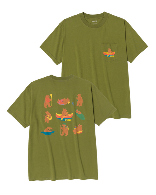 Shop Bears at Camp Pocket Tee Inspired by National Parks
