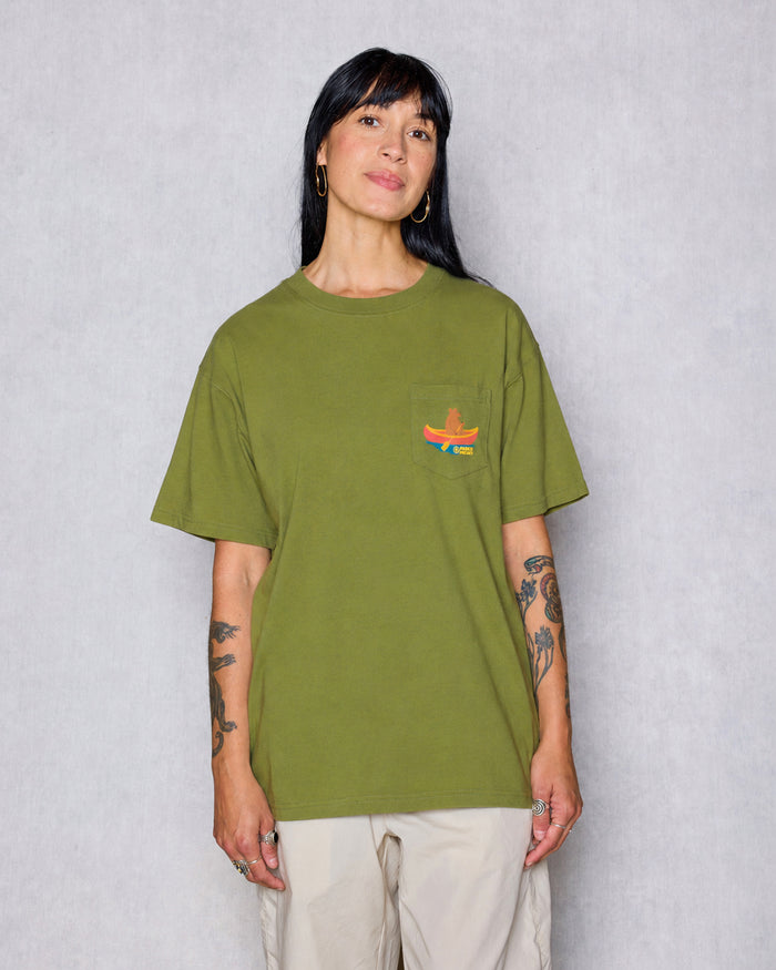 Shop Bears at Camp Pocket Tee Inspired by National Parks | olive