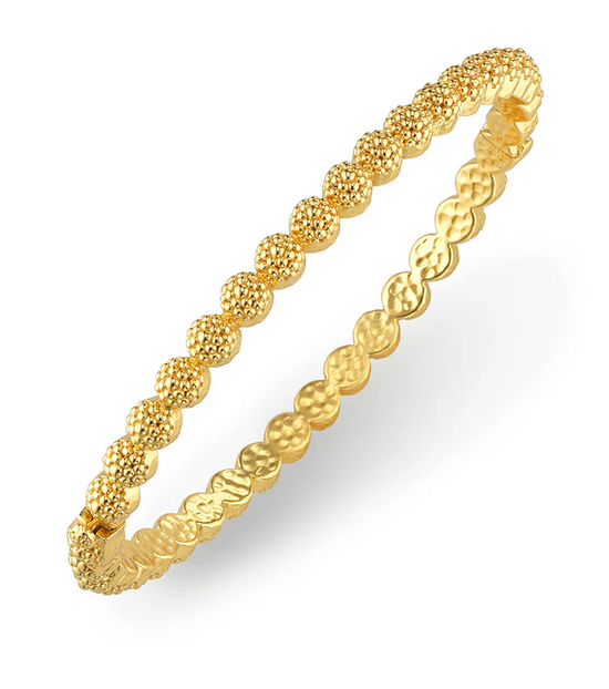 Berry Eternity Petite Hinged Bangle - Gold