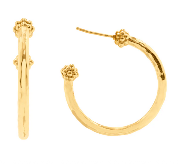 Berry Slice Medium Hoop Earrings - Gold