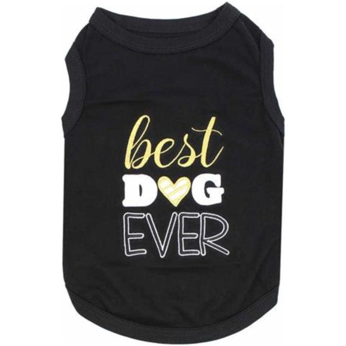 Parisian Pet® dog apparel XXS "Best Dog Ever" Black Dog Tee