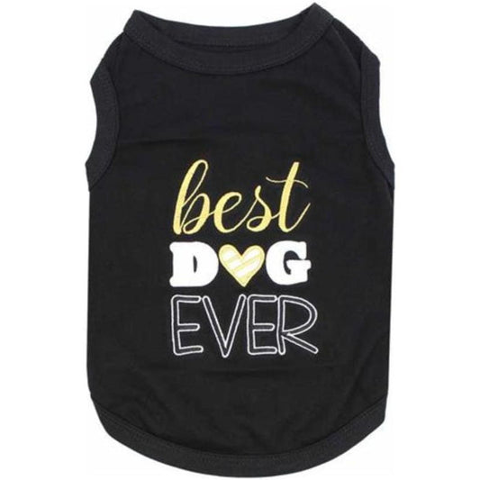 Parisian Pet® dog apparel XXS "Best Dog Ever" Black Dog Tee