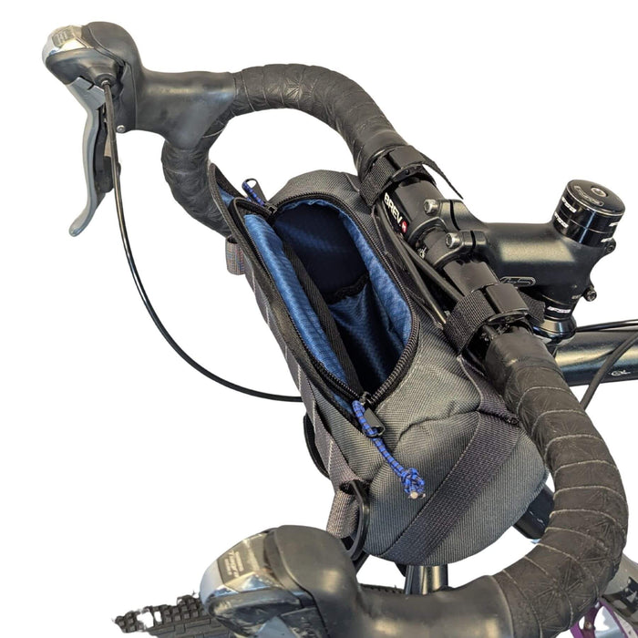 Bigmouth Burrito Handlebar Bag - Charcoal & Blucifer