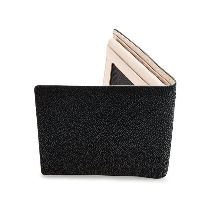 A classic bifold wallet meticulously crafted from genuine stingray skin, a piece of luxury men's accessory.