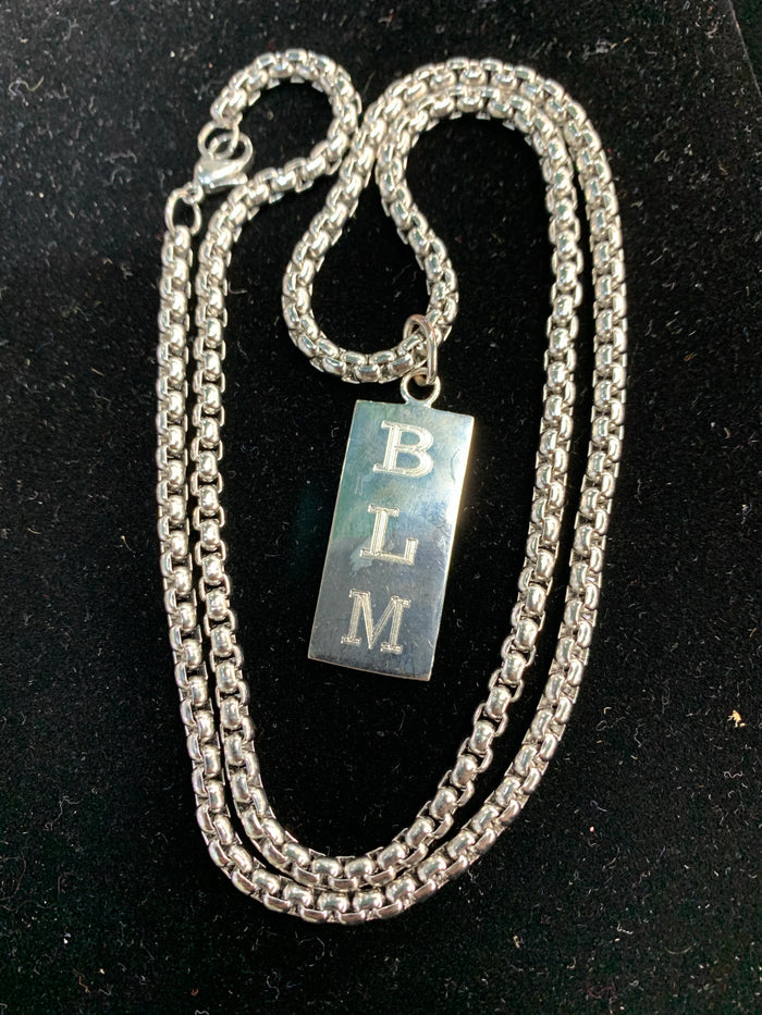 “BLM” (#BlackLivesMatter) Stainless Steel Charm