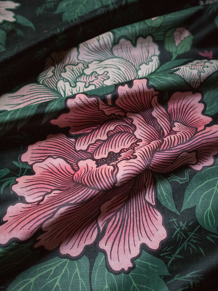Bloomin' Marvellous 'Blush Green' Recycled Velvet Sample