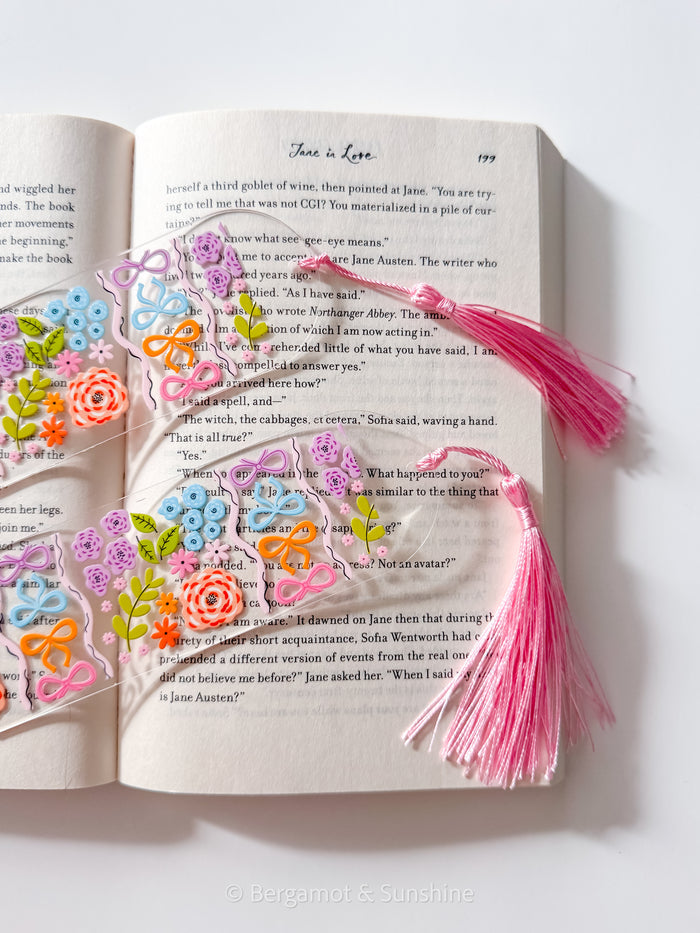 Blooming Bows E Reader Case and/or Bookmark [Combined Listing]