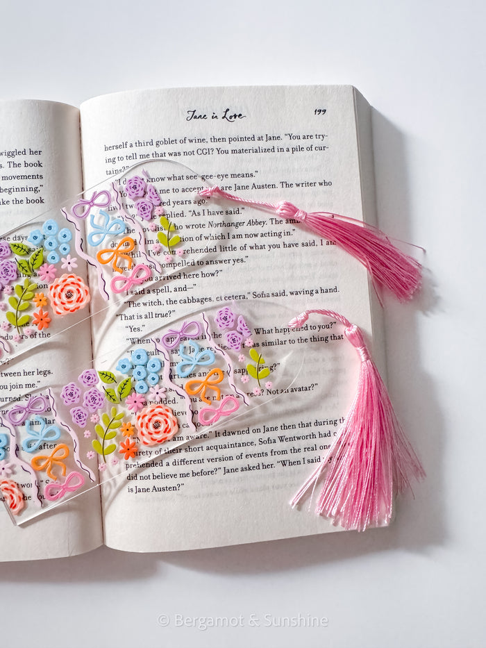 Blooming Bows E Reader Case and/or Bookmark [Combined Listing]