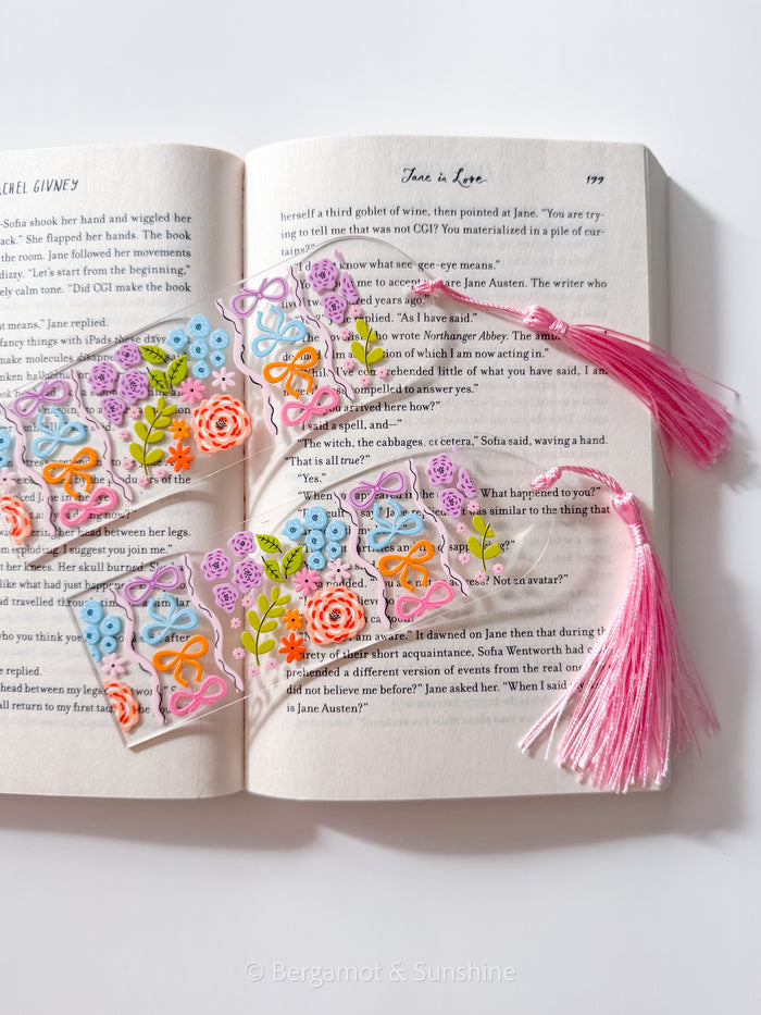 Blooming Bows E Reader Case and/or Bookmark [Combined Listing]