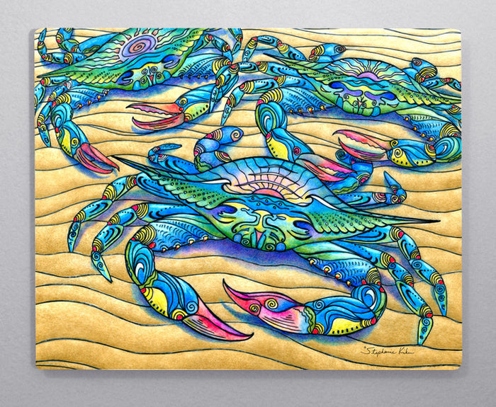 Blue Crab Aluminum Wall Art