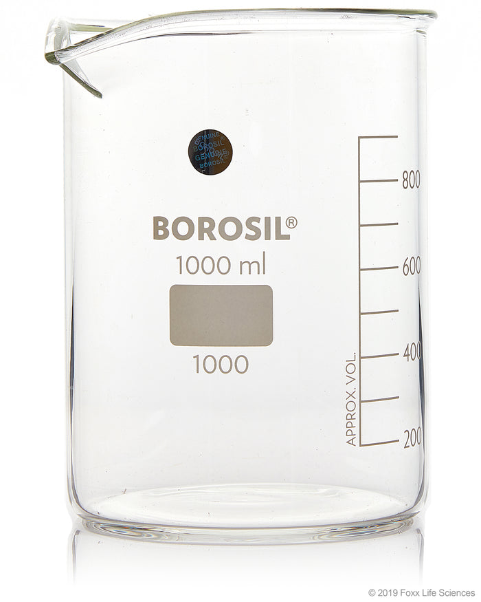 Borosil® Beaker Griffin Low Form with Spout Graduated ISO 3819 Borosilicate 2L CS/6 | img_1 | Foxx Life Sciences Global | shopfls.com