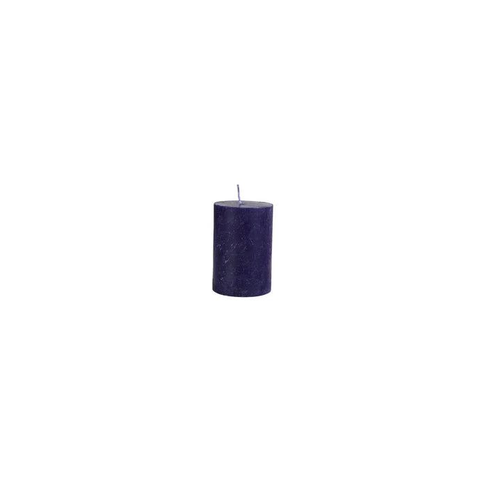 Bougie Karaca bleu marine, 6,5x10 cm, cylindre