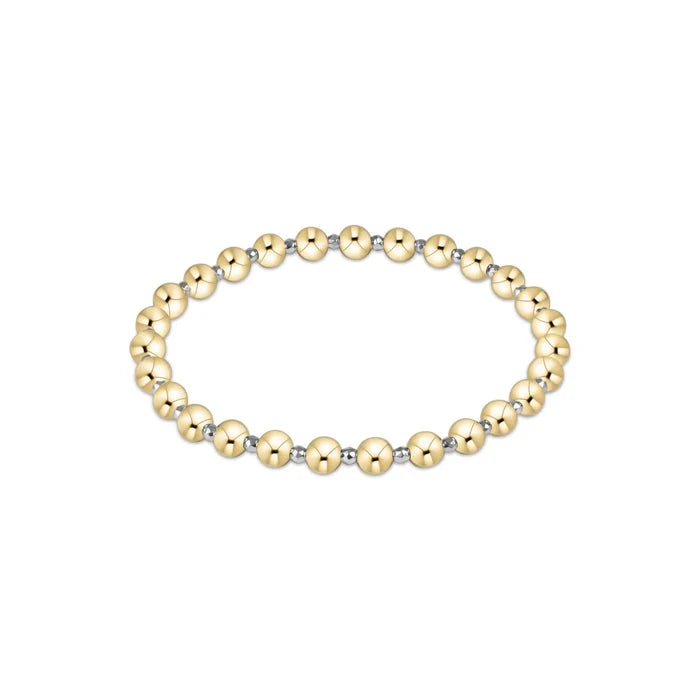 Bright Silver Faceted Hematite Grateful Pattern 5mm Bead Bracelet - Molly + Kate