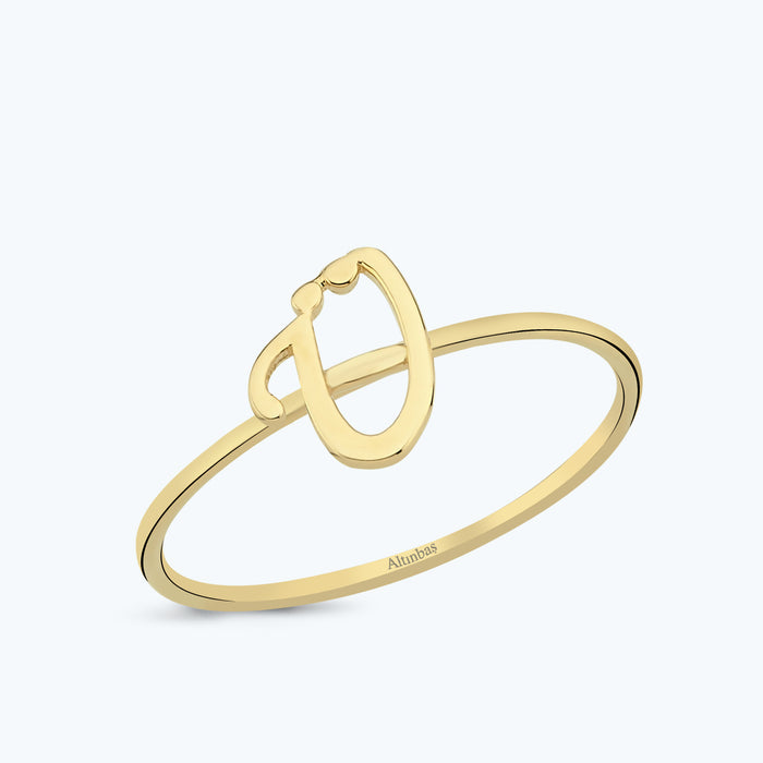 Buchstabe Ü Goldring