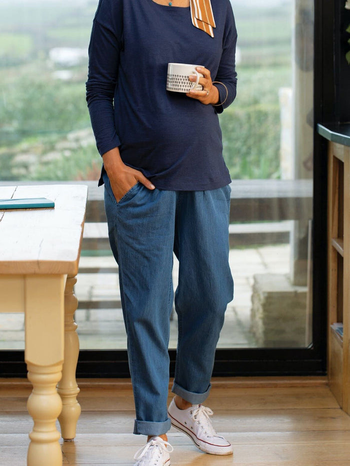 Cara Maternity Chambray Trousers
