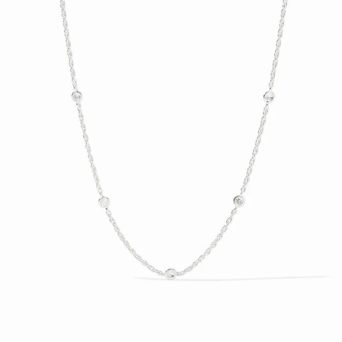 Celeste Delicate Station Necklace - Silver - Molly + Kate