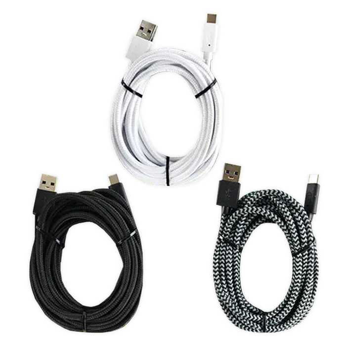 Charging Cable USB-A-to-USB-C 9FT - 6 Pieces Per Retail Ready Display 26183 GADGET GEAR