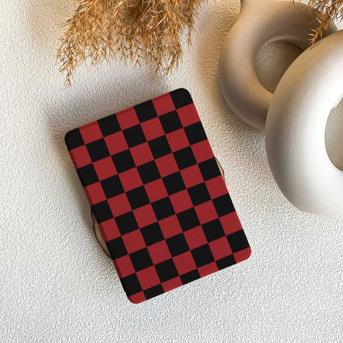Checkerboard Art | Kindle Case - Black&Red