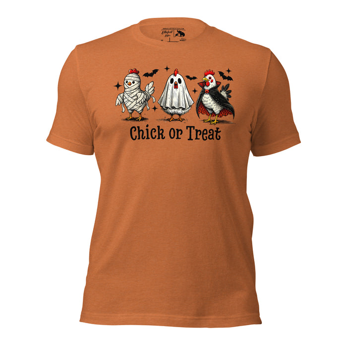 Funny farm chicken Halloween costume tee for spooky fall outfits