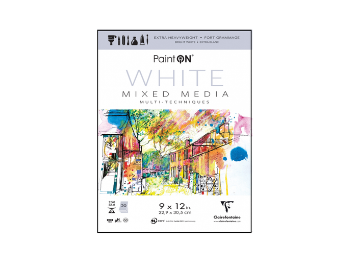 Clairefontaine PaintON Mixed Media Artist Pad White