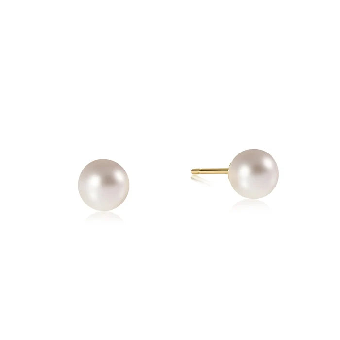 Classic Ball Stud - Pearl - Molly + Kate