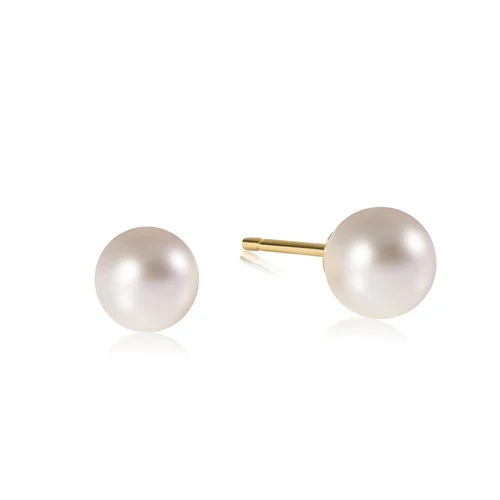 Classic Ball Stud - Pearl - Molly + Kate