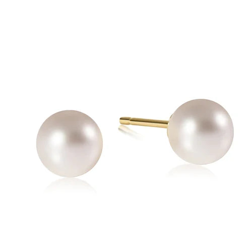 Classic Ball Stud - Pearl - Molly + Kate