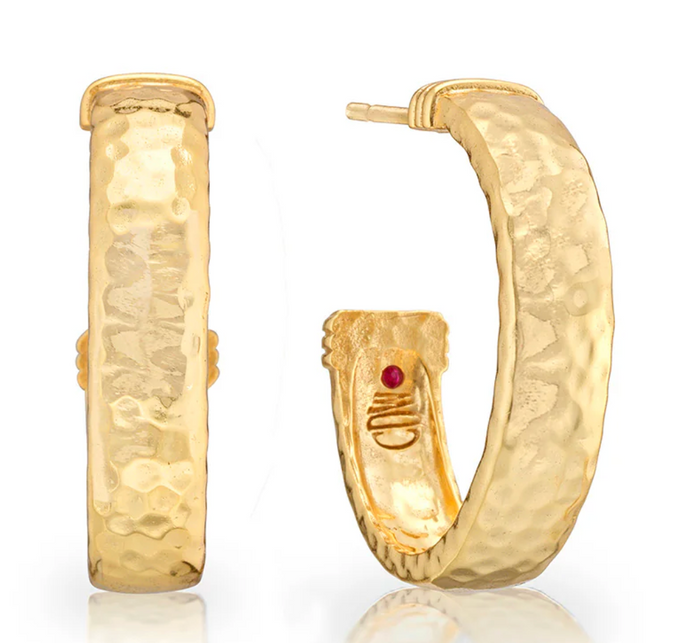 Cleopatra Classic Medium Hoop Earrings - Gold