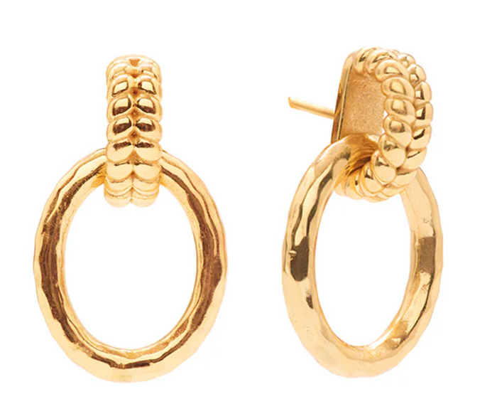 Cleopatra Regal Link Earrings - Gold