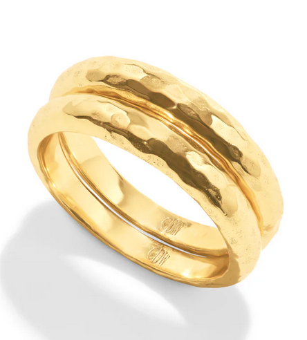 Cleopatra Slice Stacking Ring Set - Gold