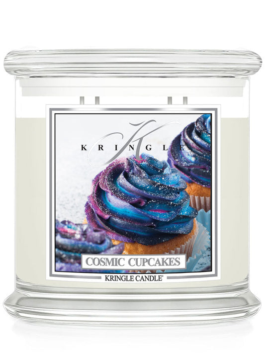 Kringle Candle with 'Cosmic Cupcakes' packaging on a white background
