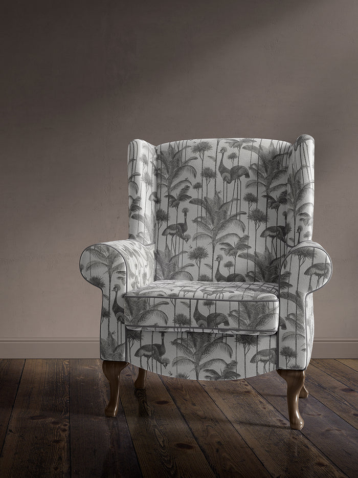 Crane Fonda 'Charcoal' Recycled Velvet Sample