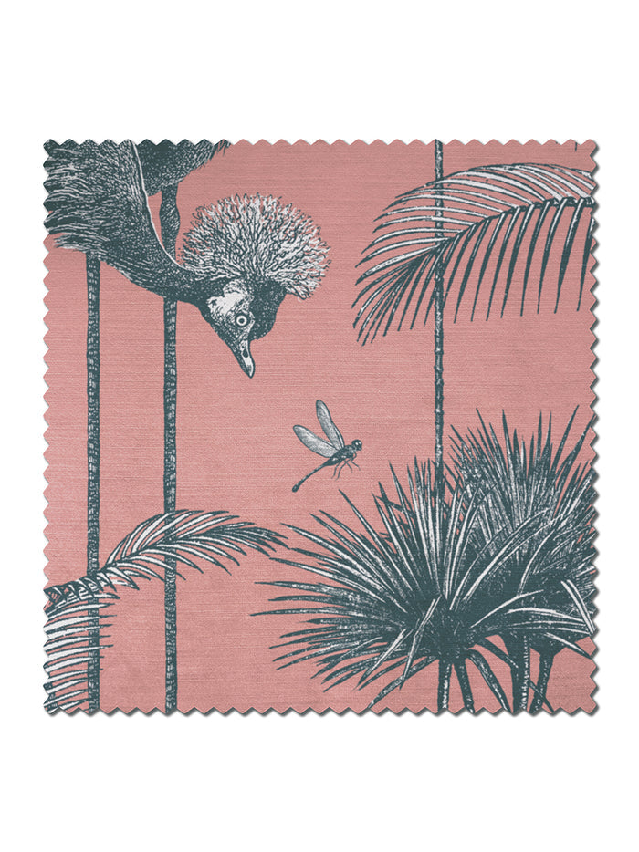 Crane Fonda 'Coral' Recycled Velvet Sample