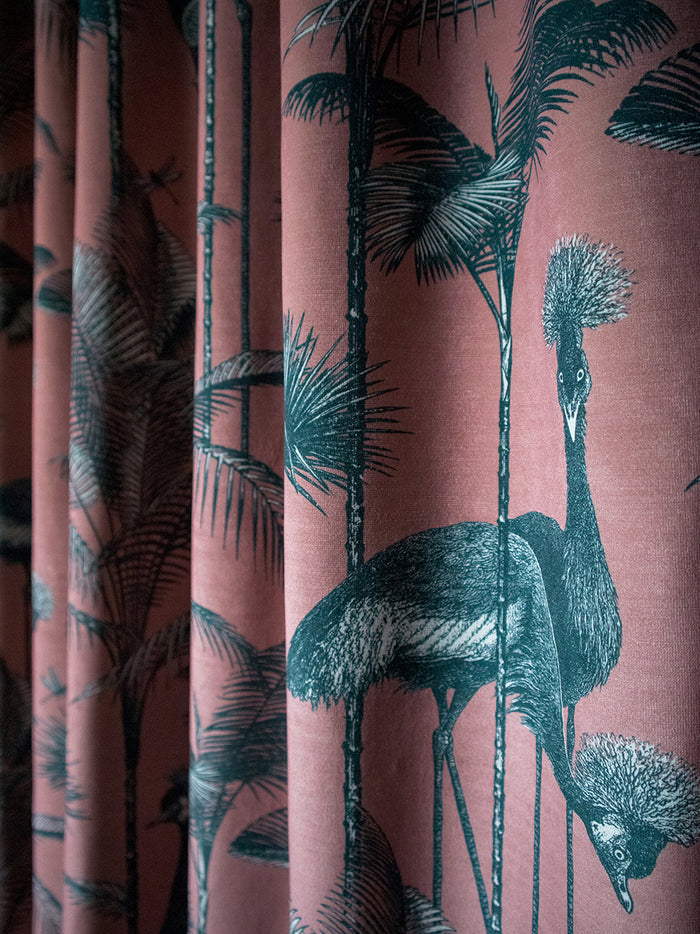 Crane Fonda 'Coral' Recycled Velvet Sample