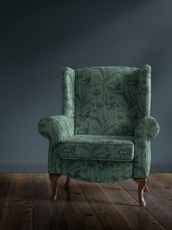 Crane Fonda 'Jade Green' Recycled Velvet Sample