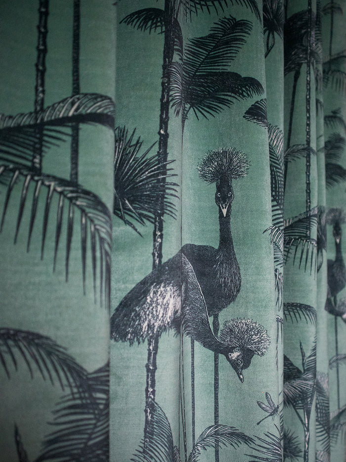 Crane Fonda 'Jade Green' Recycled Velvet Sample