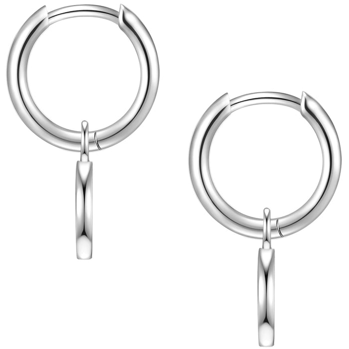 Creolen mit Anhänger silber