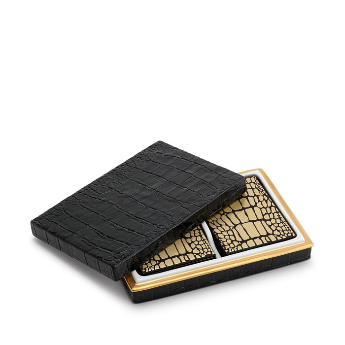 Crocodile Box with Playing Cards (2 Decks) - L'OBJET