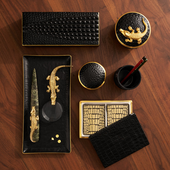 Crocodile Round Box