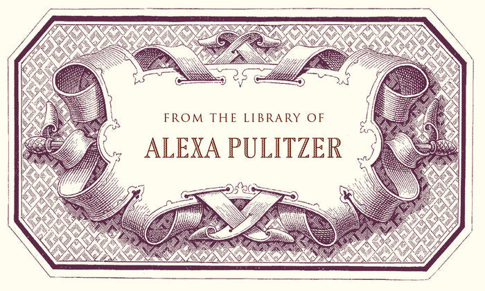 Customizable Decorative Cartouche Bookplate Stickers