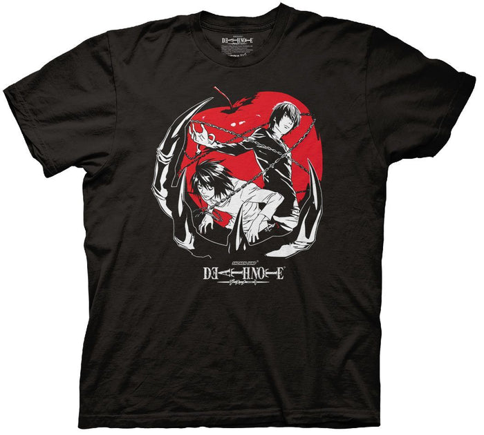 Deathnote Adult Fitted T-shirt L and Light on Apple