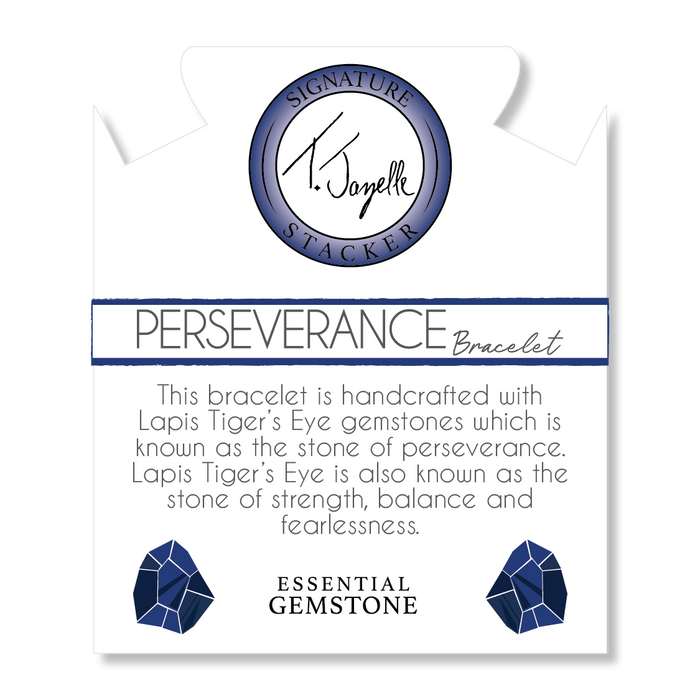 Defining Bracelet- Perseverance Bracelet with Lapis Tiger's Eye Gemstones