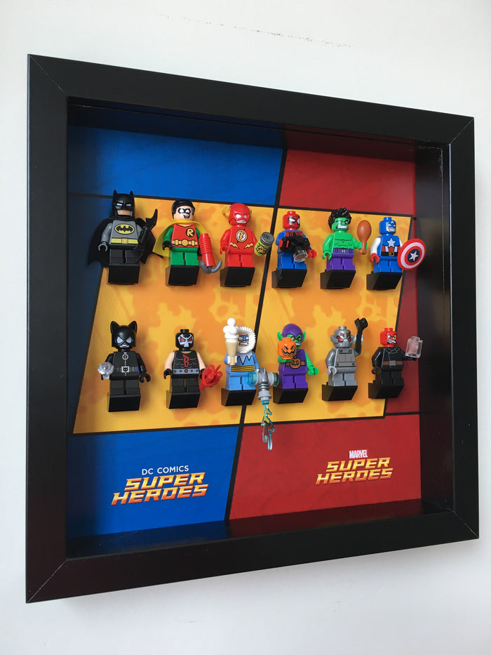 Lego Mighty Micros frame display DC / Marvel Super Heroes - Lego Minifigures Frame Display - 2