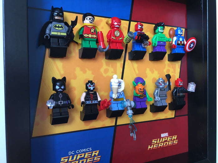 Lego Mighty Micros frame display DC / Marvel Super Heroes - Lego Minifigures Frame Display - 3