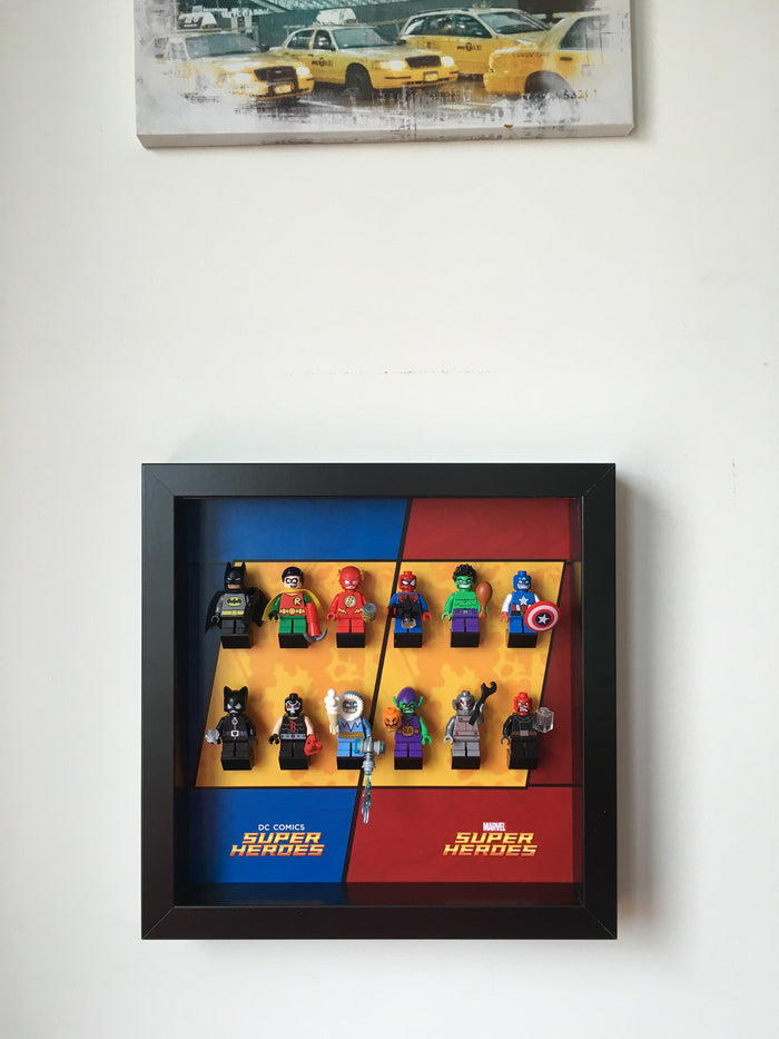 Lego Mighty Micros frame display DC / Marvel Super Heroes - Lego Minifigures Frame Display - 4