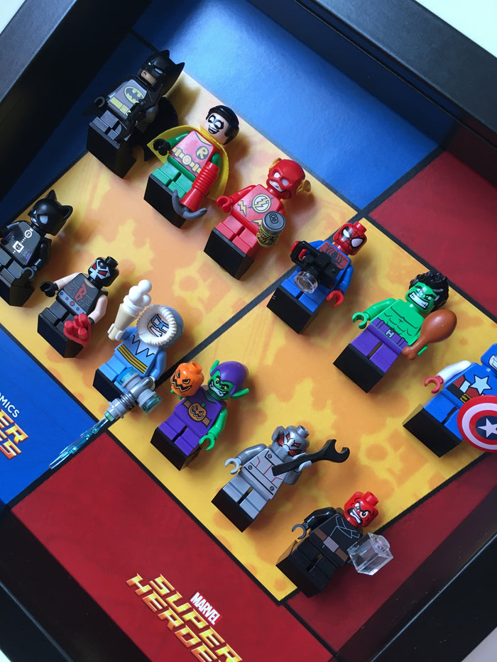Lego Mighty Micros frame display DC / Marvel Super Heroes - Lego Minifigures Frame Display - 5