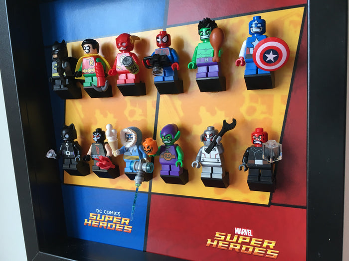 Lego Mighty Micros frame display DC / Marvel Super Heroes - Lego Minifigures Frame Display - 6
